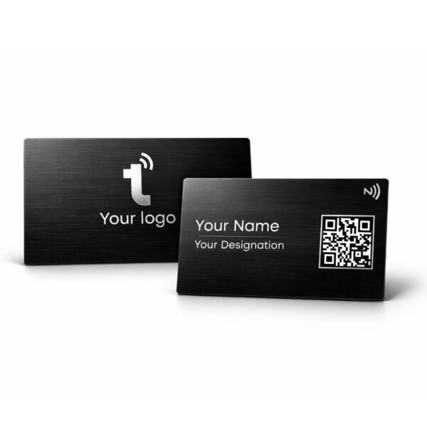 Black Metal NFC Business Card - Image 3
