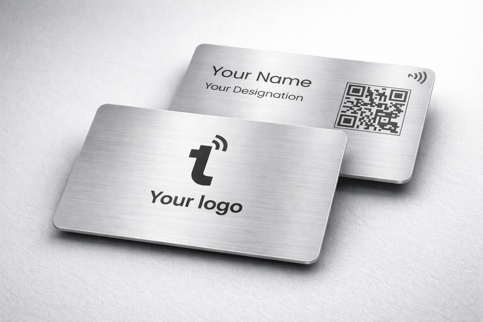 Silver Metal NFC Business Card