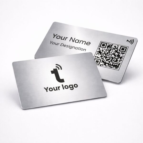 Silver Metal NFC Business Card